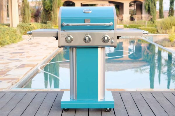 Teal 3-Burner Liquid Propane Gas Grill