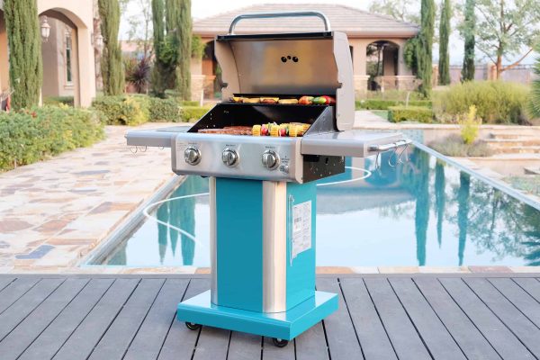 Teal 3-Burner Liquid Propane Gas Grill