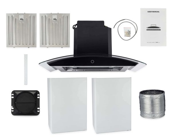 Hauslane Chef 30-in 450-CFM Convertible Stainless Steel Wall-Mounted Range Hood