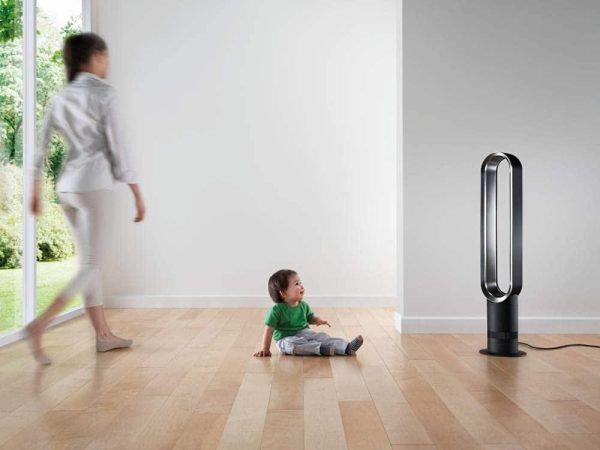 Cool AM07 Air Multiplier Tower Fan, White/Silver