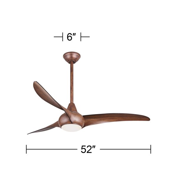 Minka Aire Light Wave Koa Indoor LED Ceiling Fan 52  with Remote