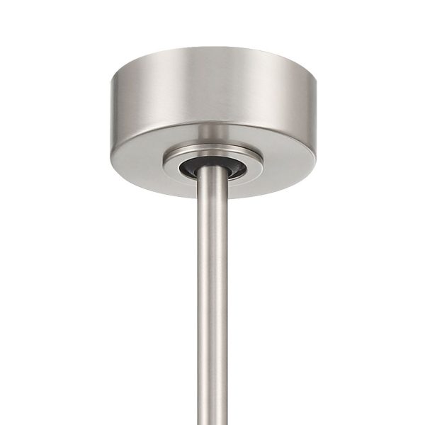 Vieja 54   Vieja Inspirit Brushed Steel Damp LED Remote Ceiling Fan