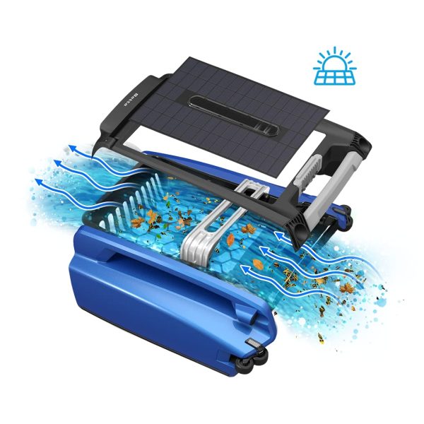 Betta SE Solar Powered Automatic Robotic Pool Skimmer Cleaner, Blue