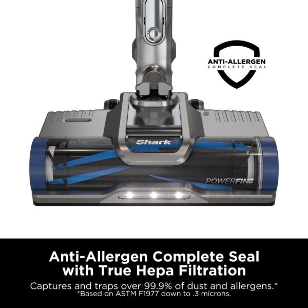 IZ363HT Anti-Allergen Pet Power Cordless Stick Vacuum Self-Cleaning Brushroll, PowerFins, 50min Runtime, Blue