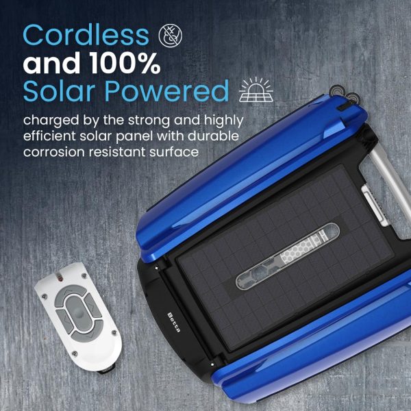 Betta SE Solar Powered Automatic Robotic Pool Skimmer Cleaner, Blue