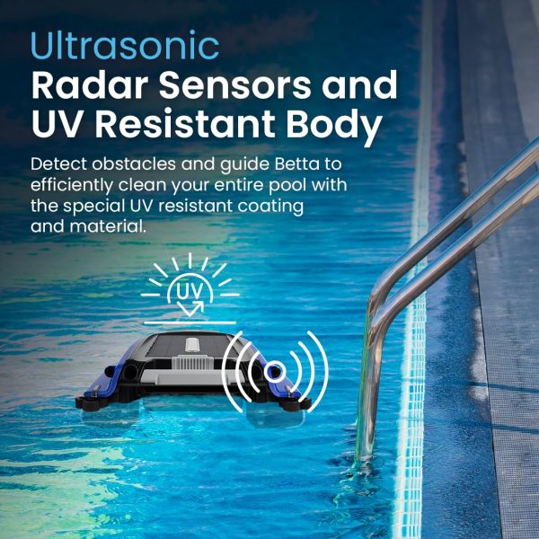 Betta SE Solar Powered Automatic Robotic Pool Skimmer Cleaner, Blue