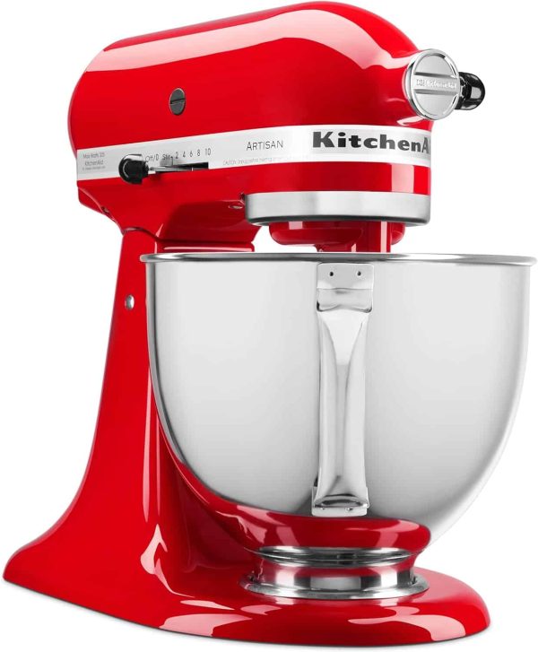Artisan Series 5 Quart Tilt Head Stand Mixer with Pouring Shield KSM150PS, Passion Red