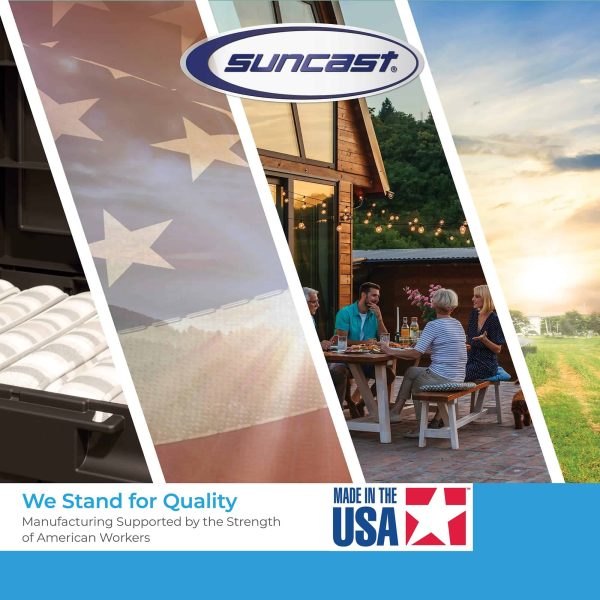 Suncast 5.9 ft. x 3.7 ft Horizontal Stow-Away Storage Shed   Natural Wood-like Outdoor Storage for Trash Cans and Yard Tools