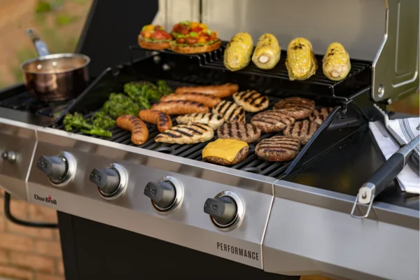 Charbroil Performance Series 4-Burner Propane Gas Grill Cart with Side Burner