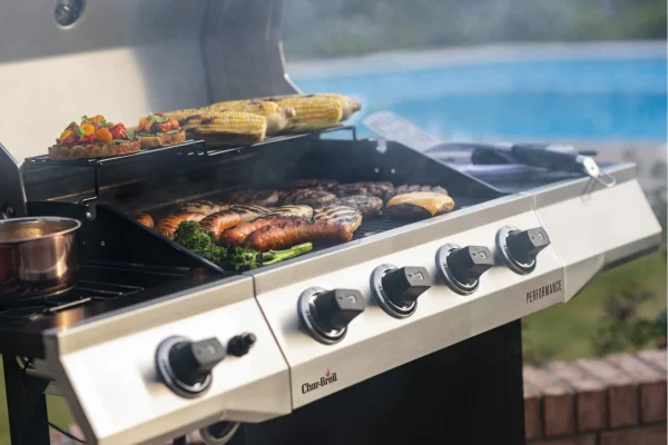 Charbroil Performance Series 4-Burner Propane Gas Grill Cart with Side Burner