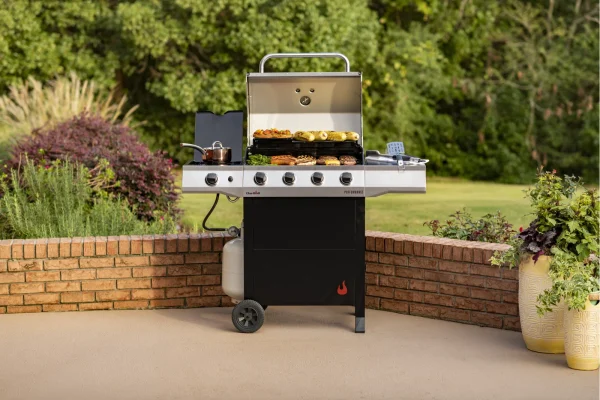 Charbroil Performance Series 4-Burner Propane Gas Grill Cart with Side Burner