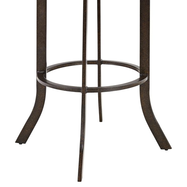 Edy 30  Brown Faux Leather Swivel Barstool