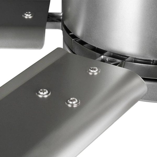 Hubbell Lighting Hubbell Industrial 96 in. Six-Blade Indoor/Outdoor Nickel Dual Mount Ceiling Fan with Wall Control