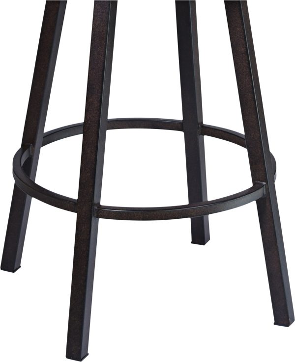 Madrid 26 1/2  Ford Brown Faux Leather Swivel Counter Stool