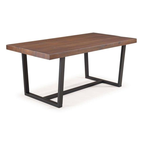 Furniture Company  Durango 72 in. Mahogany Rustic Urban Industrial Farmhouse Distressed Solid Wood Dining Table