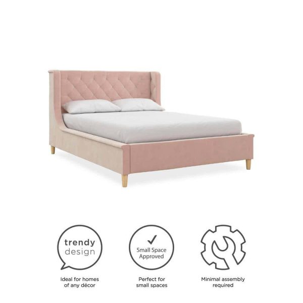 Little Seeds  Monarch Hill Ambrosia Pink Full Size Upholstered Bed