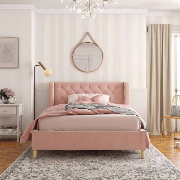 Little Seeds  Monarch Hill Ambrosia Pink Full Size Upholstered Bed