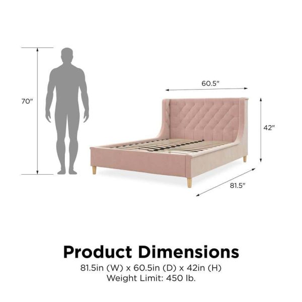 Little Seeds  Monarch Hill Ambrosia Pink Full Size Upholstered Bed
