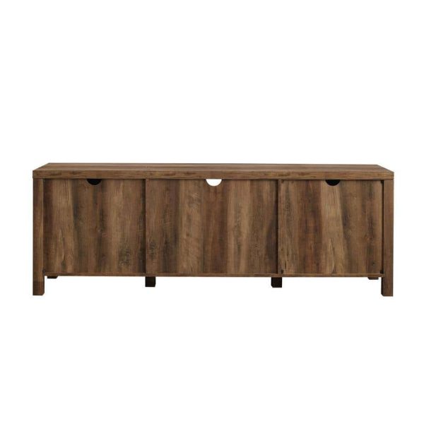 Furniture Company  70 in. Rustic Oak Composite TV Stand 75 in. with Doors