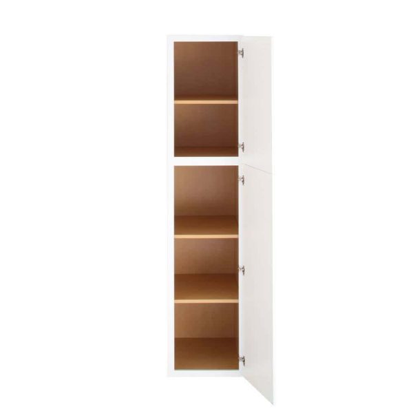 Bay KP1884-SSW Shaker 18 in. W x 24 in. D x 84 in. H Assembled Pantry Kitchen Cabinet in Satin White
