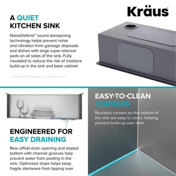 Kore Workstation 27 in. 16-Gauge Undermount Single Bowl Stainless Steel Kitchen Sink with Accessories