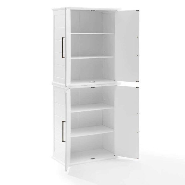 CROSLEY FURNITURE Bartlett White Tall Food Pantry