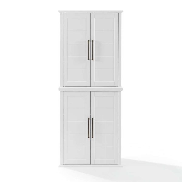 CROSLEY FURNITURE Bartlett White Tall Food Pantry