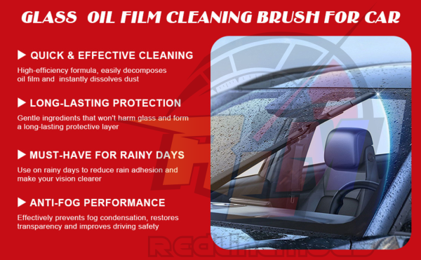 Glass Oil Film Cleaning Brush for Car | Rain & Fog Protection