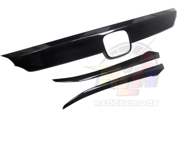 2021-2022 Honda Accord Grill Cover Chrome Delete Gloss Black 3 Piece