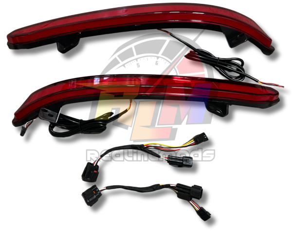 V1 Red Reflectors Lights for 2018-2022 Honda Accord